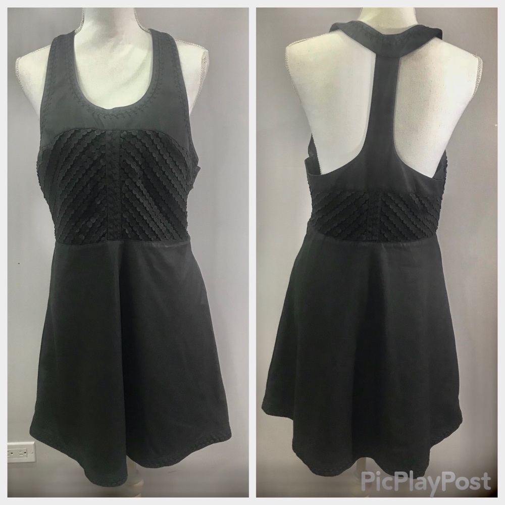 Free people gray faux leather dress.     Size 12